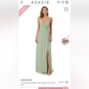 Azazie bridesmaid dress in dusty sage